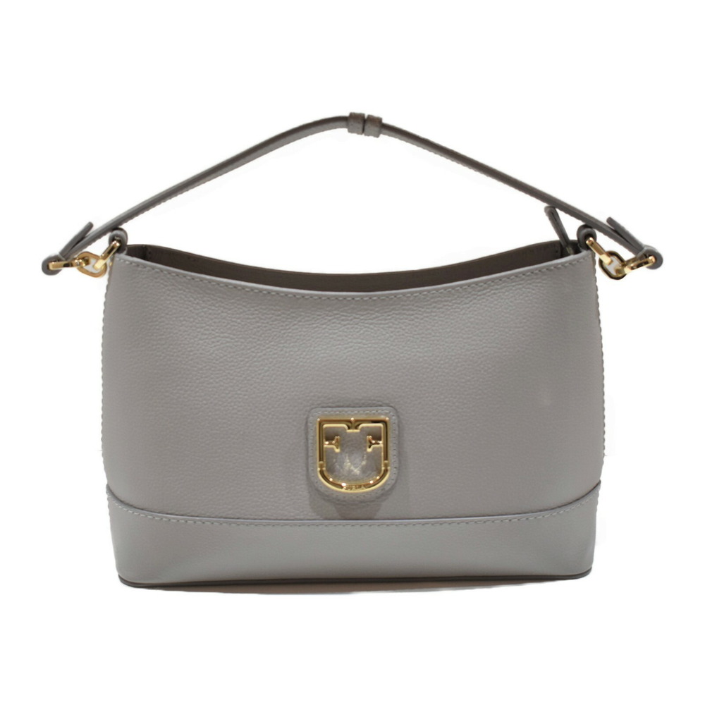 Furla Handbag HARPER Shoulder Gray Bag Leather